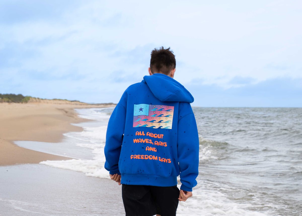 "First Wave" Blue Horizon Oversized Hoodie (Pre-Order Shipping Time Applies)