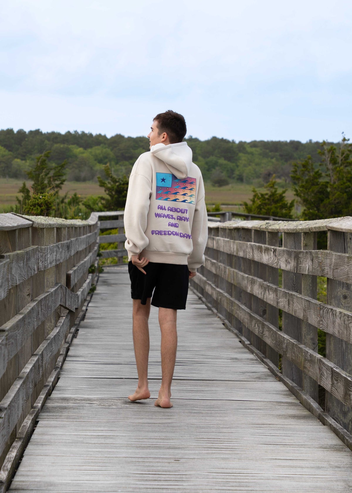 "First Wave" Sand Tan Oversized Hoodie (Pre-Order Shipping Time Applies)