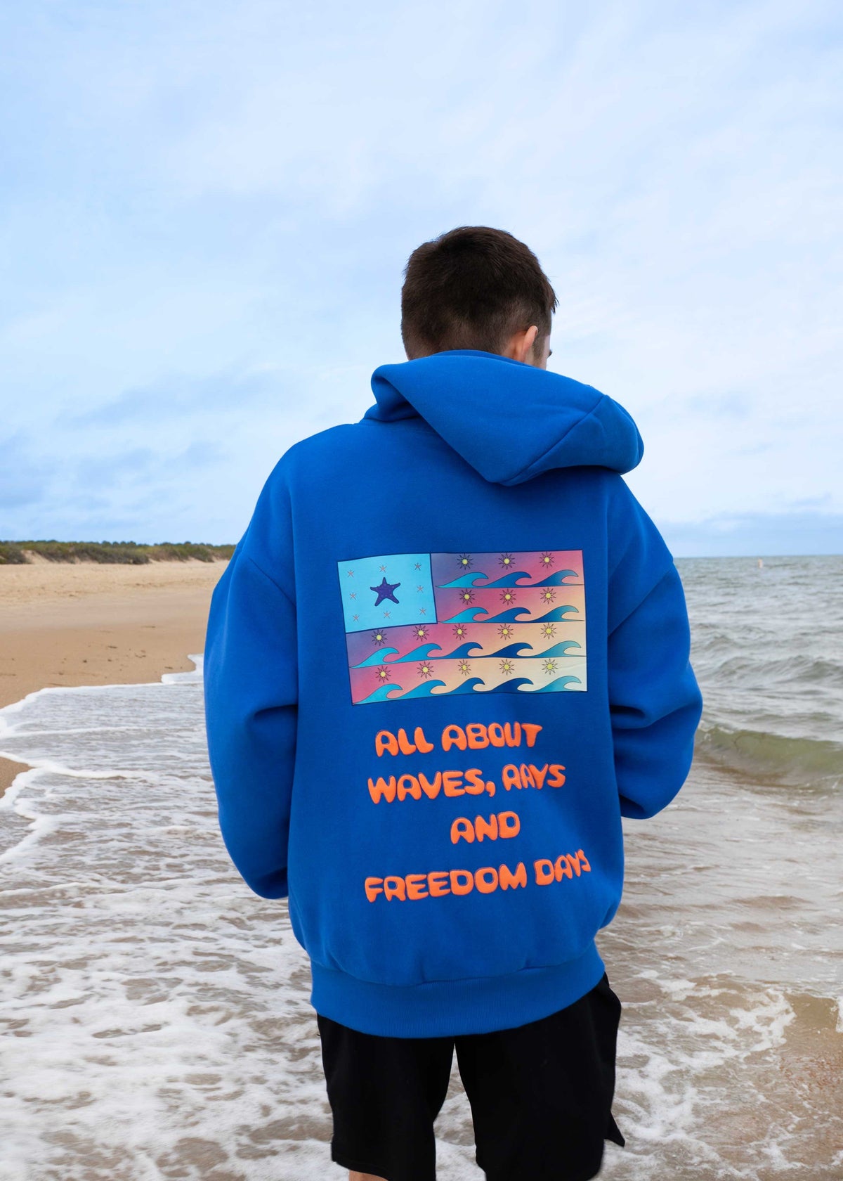 "First Wave" Blue Horizon Oversized Hoodie (Pre-Order Shipping Time Applies)