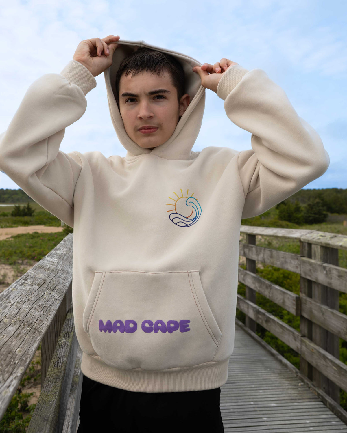 "First Wave" Sand Tan Oversized Hoodie (Pre-Order Shipping Time Applies)