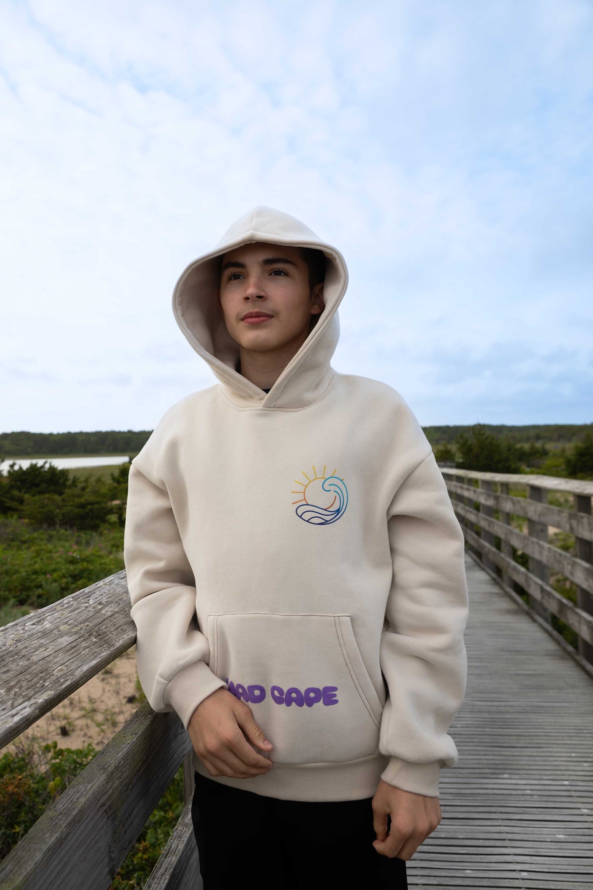"First Wave" Sand Tan Oversized Hoodie (Pre-Order Shipping Time Applies)