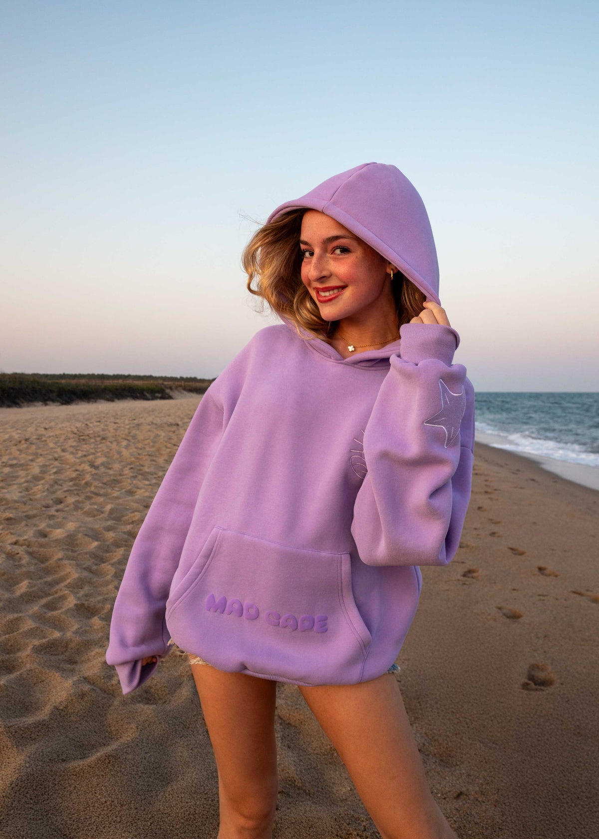 "First Wave" Sunset Purple Oversized Hoodie (FAST SHIPPING!!)