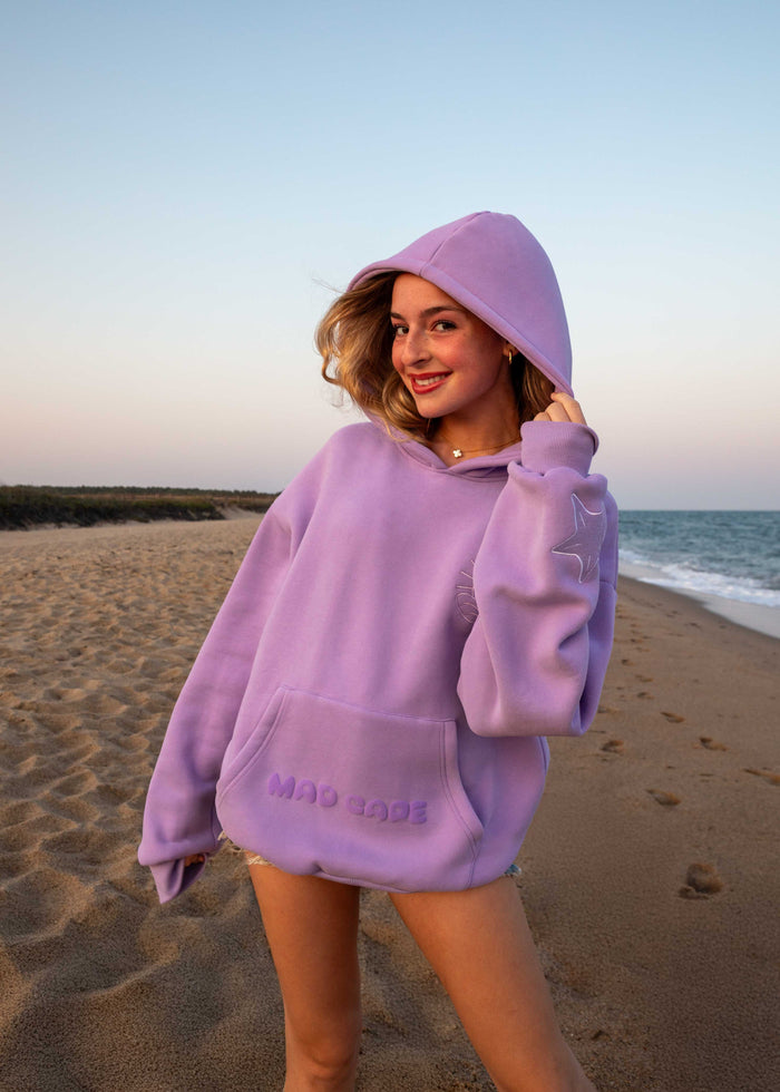 "First Wave" Sunset Purple Oversized Hoodie (FAST SHIPPING!!)