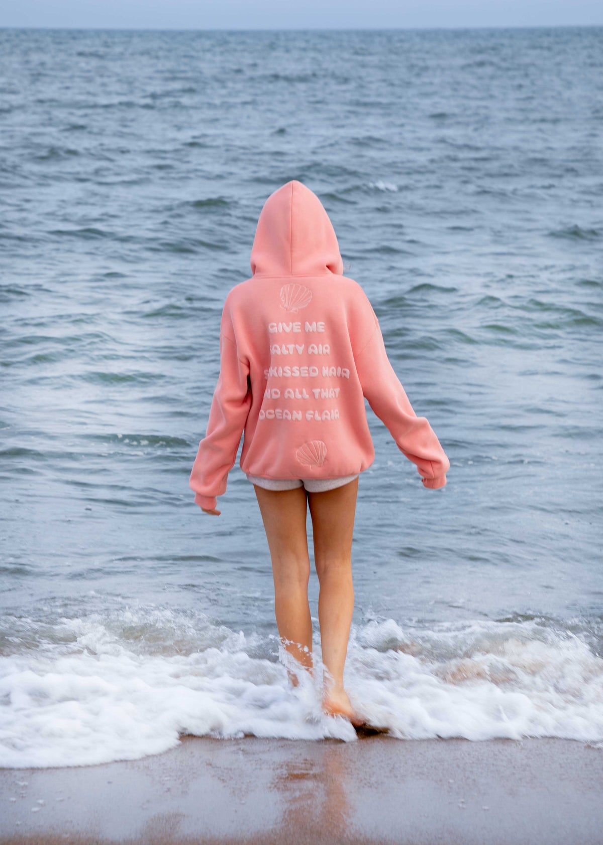 "First Wave" Surf Pink Oversized Hoodie (FAST SHIPPING!!)