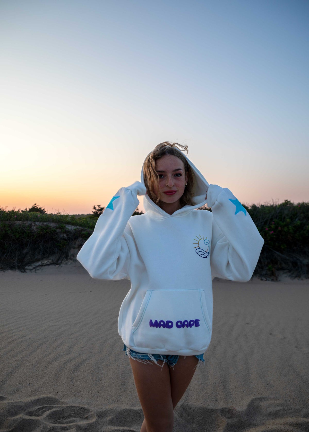 "First Wave" Seashell White Oversized Hoodie (FAST SHIPPING!!)