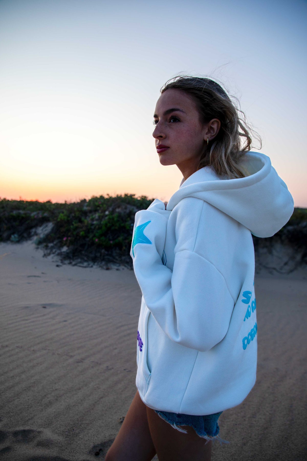 "First Wave" Seashell White Oversized Hoodie (FAST SHIPPING!!)