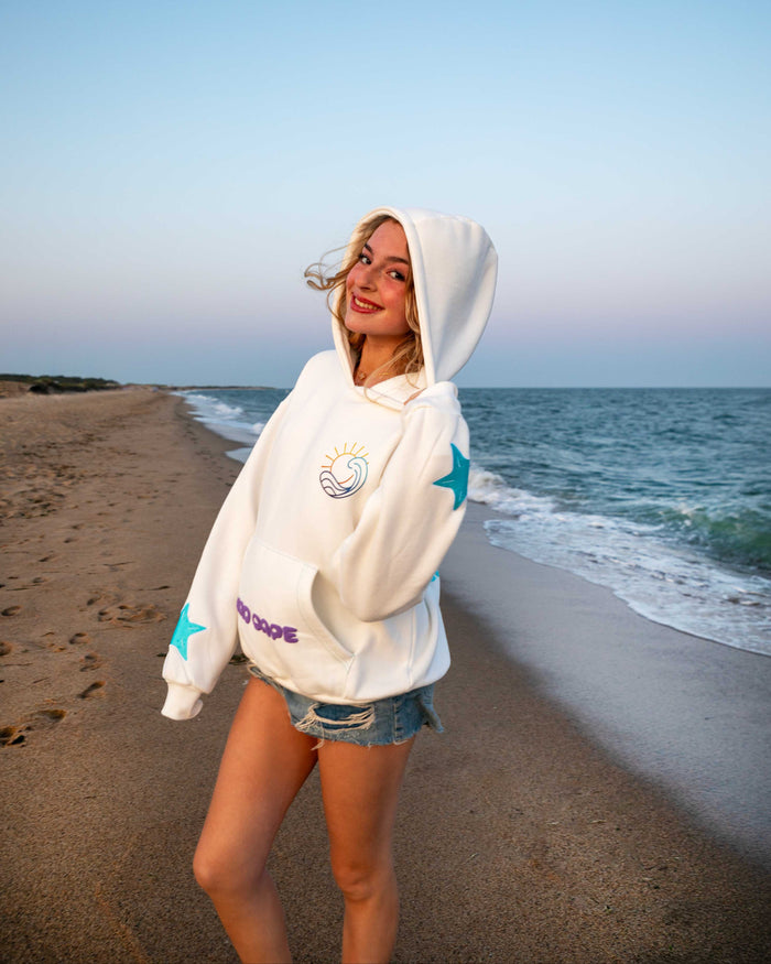 "First Wave" Seashell White Oversized Hoodie (FAST SHIPPING!!)